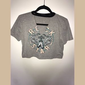 Cropped “Rockstar” Tee